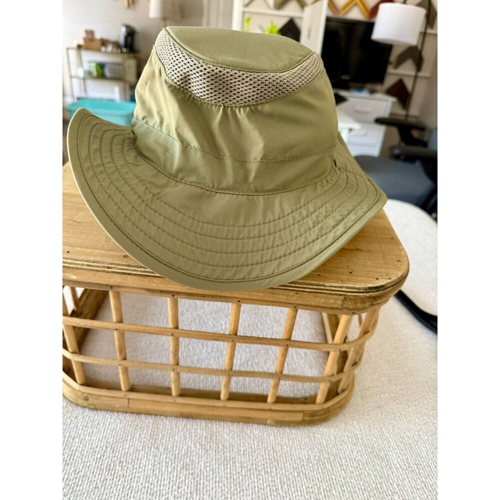 DPC Authentic Safari Sun Hat OS Green Mesh Ventilated Boonie Hiking Fishing Hat